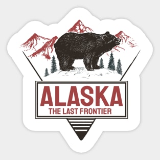 Alaska The Last Frontier Bear Nature Design Sticker